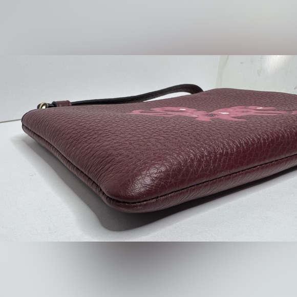 Coach Corner Zip Wristlet With Sagittarius IM/Wine Multi - Picture 5 of 10
